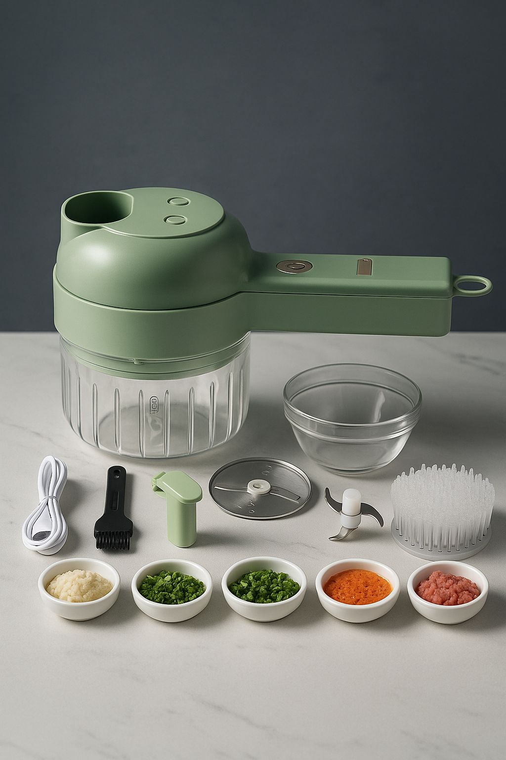 4 in 1 Portable Electric Vegetable Cutter Set