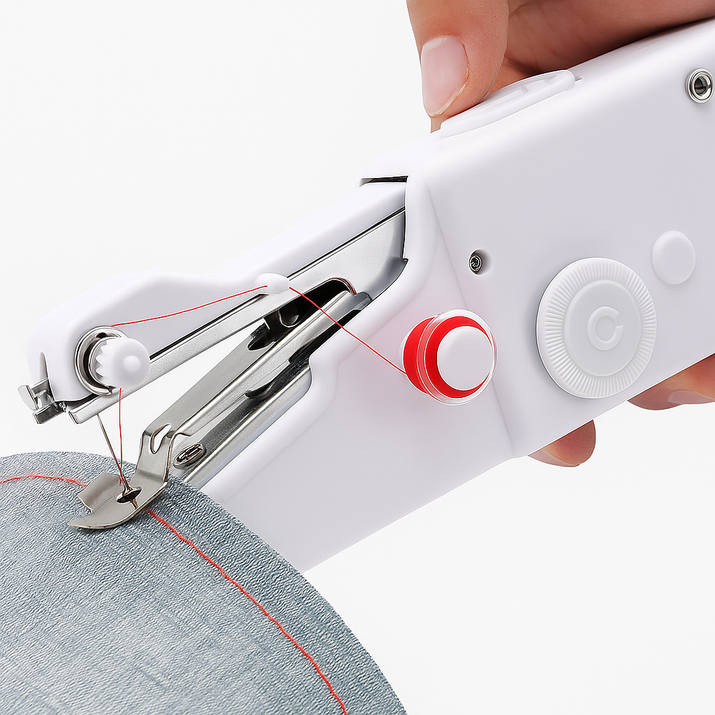 Stitch Handheld Cordless Portable White Sewing Machine