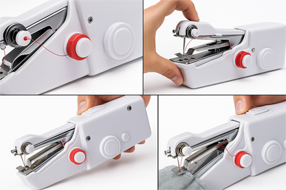 Stitch Handheld Cordless Portable White Sewing Machine
