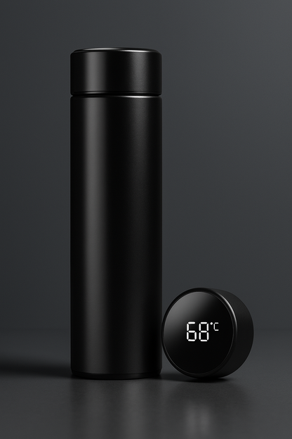 Stainless Steel Temperature Water Bottle Thermos, Double Wall Vacuum Intelligent Cup with LCD Smart Display (500 ML)