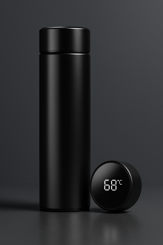 Stainless Steel Temperature Water Bottle Thermos, Double Wall Vacuum Intelligent Cup with LCD Smart Display (500 ML)